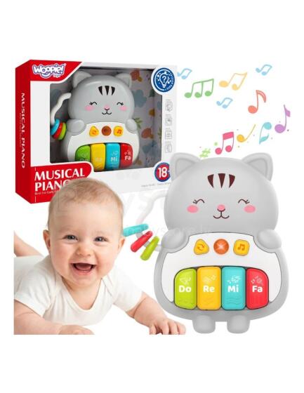 WOOPIE BABY Interactive Piano Cat Musical Organs Sounds Light 18m+