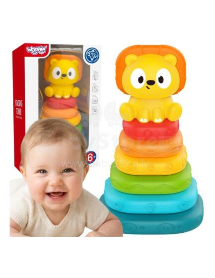 WOOPIE BABY Sensory Pyramid Tower Puzzle Lion 6m+
