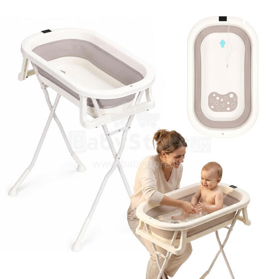 Laste vanni raamiga, kokkupandav, drenaažiga, LCD termomeeter ECOTOYS