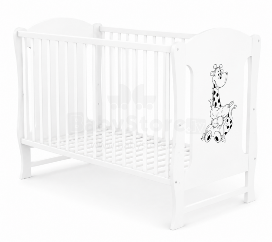 Elf Bed Zephyr Art.298040 White Puidust beebivoodi 120x60 cm
