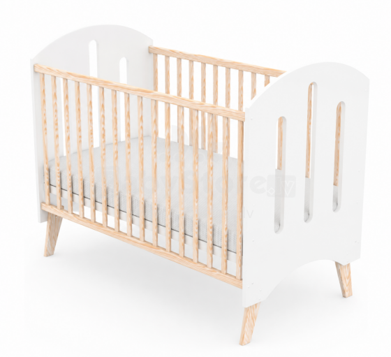 Elf Bed Leaf Art.298079 White Puidust beebivoodi 120x60 cm