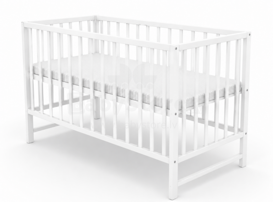 Elf Bed Сlassic  Art.298081 White Puidust beebivoodi 120x60 cm