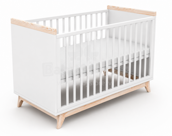 Elf Bed Vigo Art.298086 White Puidust beebivoodi 120x60 cm