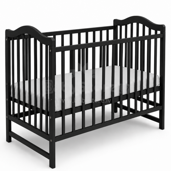 Elf Bed Pebble  Art.298091 Black  Puidust beebivoodi 120x60 cm
