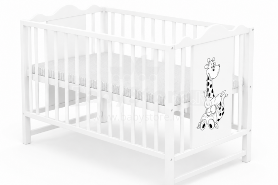 Elf Bed Petal II Art.298141 White  Puidust beebivoodi 120x60 cm