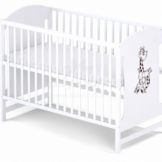 Elf Bed Meadow Art.298165 White Puidust beebivoodi  (120x60 cm)