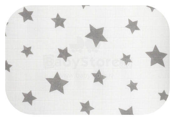 Mähkmed - 7169 - TETRA PRINT - EGA - LUX - TÄHED - HALL / VALGE taust