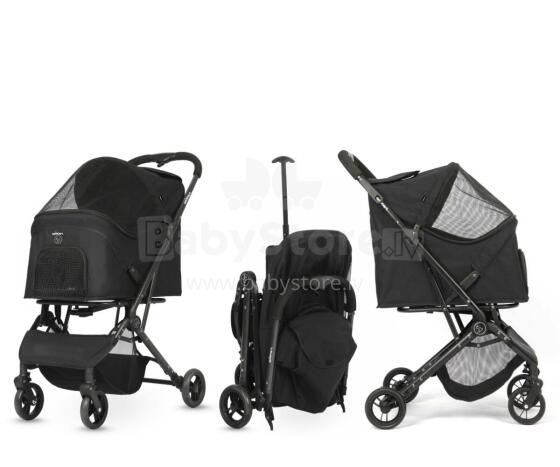 Qppet Pet Stroller Pettie Pet Black 6959