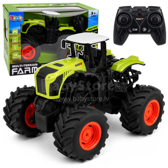 Kaugtöödeldav RC Farm Traktor Roheline Valgus Helid 1:16