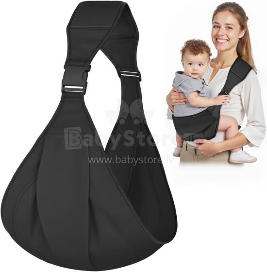 Aoowu Baby Carrier Art.299211 Black Ergonoomiline beebikandekott (4–20 kg)
