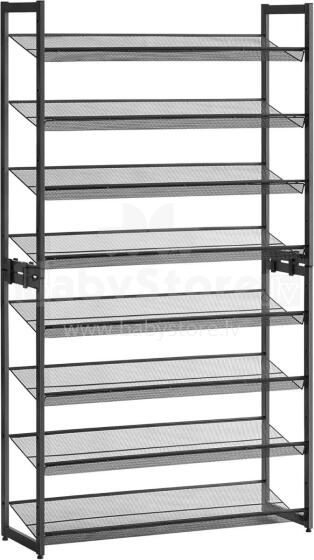 Metal Shoe Storage Art.299214 Black Jalanõuriiul,  metallist kapp riiulitega
