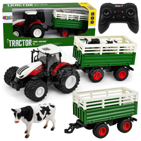 Remote Controlled RC Farm Tractor with Trailer Cow Figure 1:24