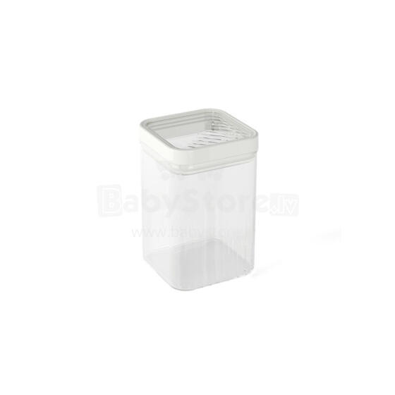 Kuivtoidu hoiukarp 1,2L Kara l&auml;bipaistev/valge