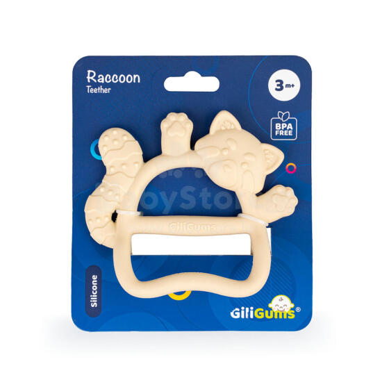 GILIGUMS GG 30074 Teething Toy Raccoon Beige