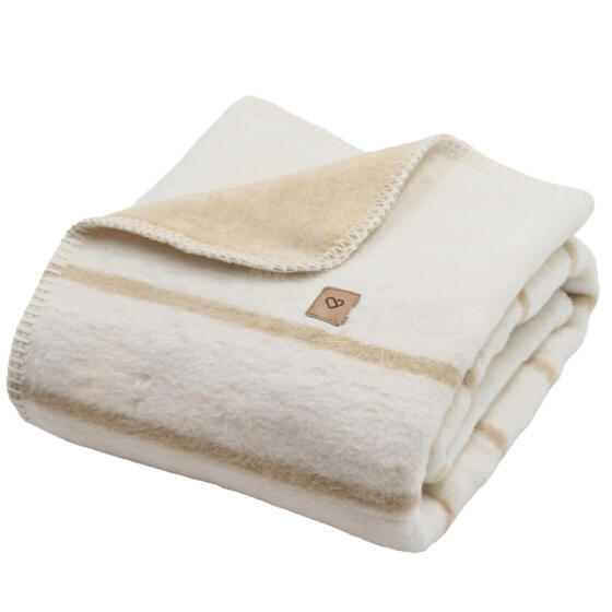 Tekik - ALBA - PUUVILL - RIBAD - suurus 75x100 - ECRU / BEIGE
