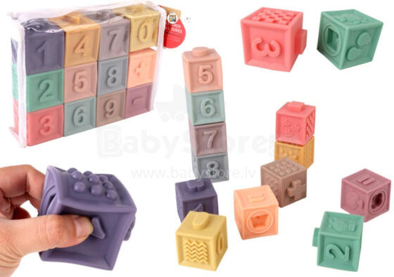 Blocks - 12916 - SOFT SENSORY - NUMBERS - 12 tk