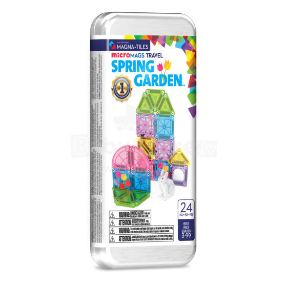 MAGNA-TILES Micromags magnētiskais konstruktors "Spring Garden", 24 gab.