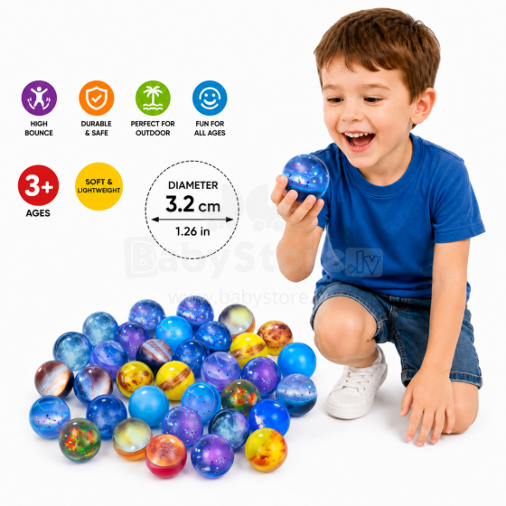 Kidsworld Bouncy Rubber Soccer Ball Art.299913 Hüppepall - 3.2 cm