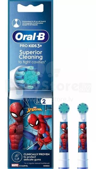 BRAUN el.zobu birstes uzgalis Spidermann 3+ (bērnu), 2 gab.