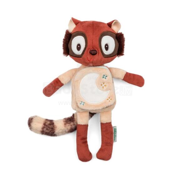 Soft toy with fabric book - Elvis the lemur (glow-in-the-dark)