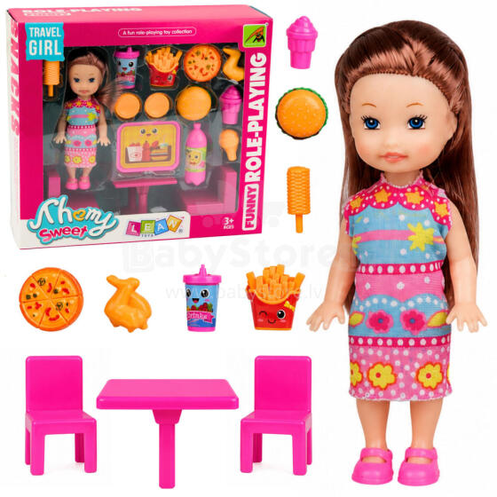 Mini Nukk Kiirtoidu Komplekt Pitsa Hamburger Laua Toolide Tarvikud