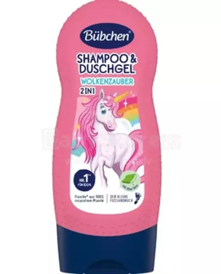 Bubchen Shampoo&Duschgel Unicorn Art.TL42 Šampoon ja dušigeel „Ükssarvik“, 230 ml