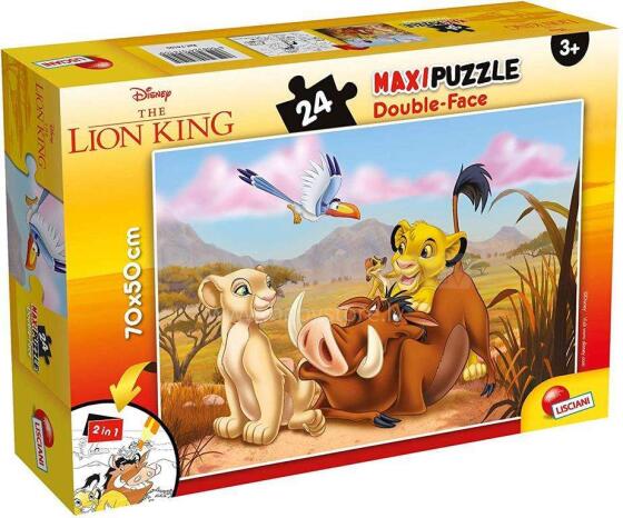 Disney Lõvikuningas 2-ühes pusle ja värvimiskomplekt 24 tükki 3+