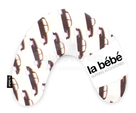La Bebe™ Mimi Nursing Cotton Pillow Art.35601 autodega must-roosa/valge reisipadi suurusega 19 x 46cm