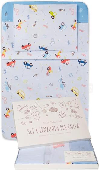 Kidsworld Next to Me Bed Linen Art.38988 4-osaline võrevoodi voodipesukomplekt