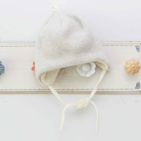 Vilaurita Art.517 Зимняя плотная шапочка для новорождённых 100% шерсть мериноса