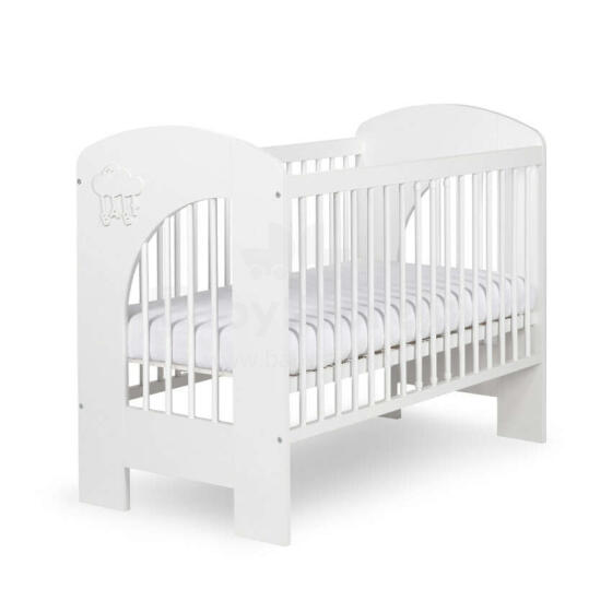 Klups Nel Cloud Art.39529 White Laste puidust võrevoodi 120x60cm