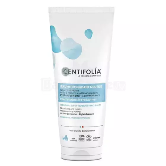 Сentifolia Neutral Art.40419  Neutraalne taastav lõhnavaba kreem prebiootikumide, sheavõi ja aaloe veraga, 200 ml.