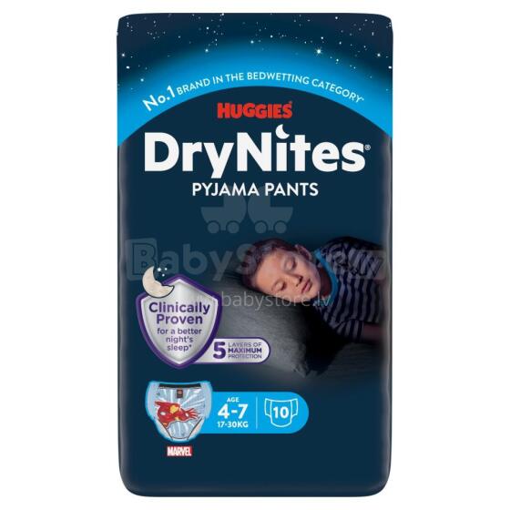 Huggies Dry Nites Art.041527574 Mähkmete aluspüksid poistele 4-7 aastat