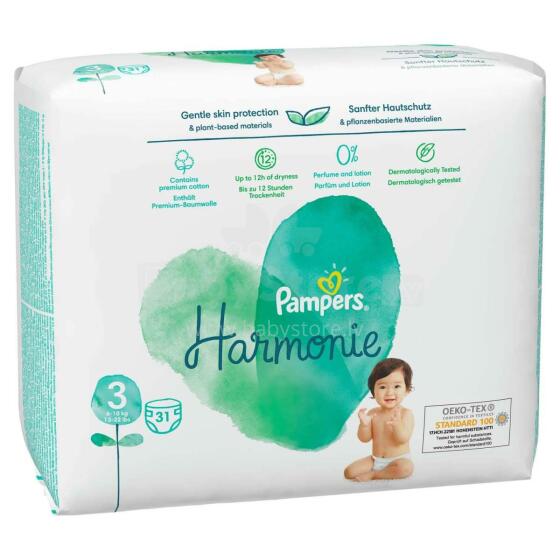 Pampers Harmonie VP S3 mähkmed S3 suurus,6-10kg,31 tk.
