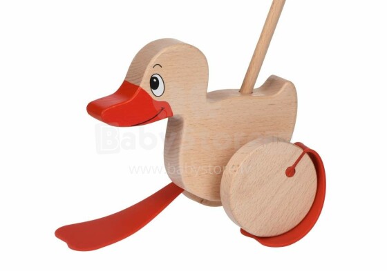 Goki Art.VGW54939 Duck, pull along animal