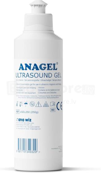 Anagel Ultrasound Gel/Sonography Gel Art.47305 Loote Doppleri geel, 250 ml