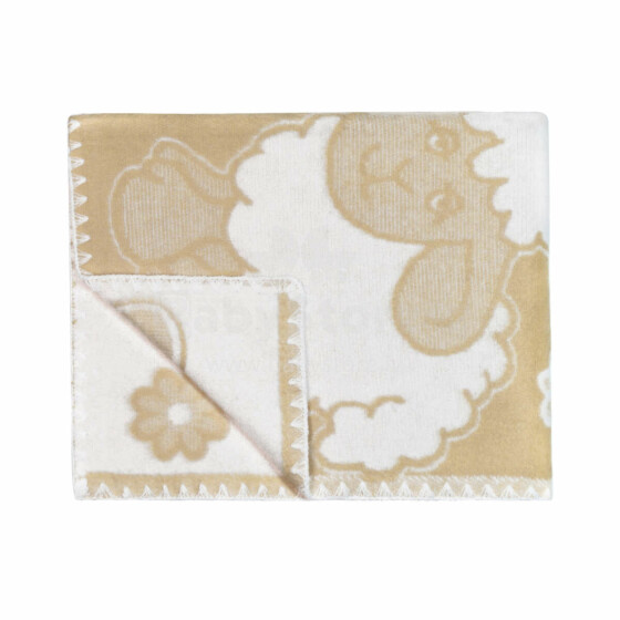 UR Kids Blanket Cotton Art.47968 Sheep Beige  Детское одеяло/плед из натурального хлопка 100х118см