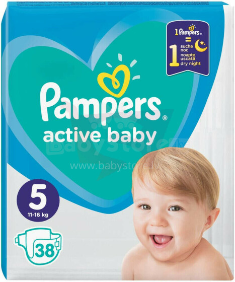 Pampers Active Baby  Art.P04G784 Подгузники S5 размер,11-16кг,38 шт.