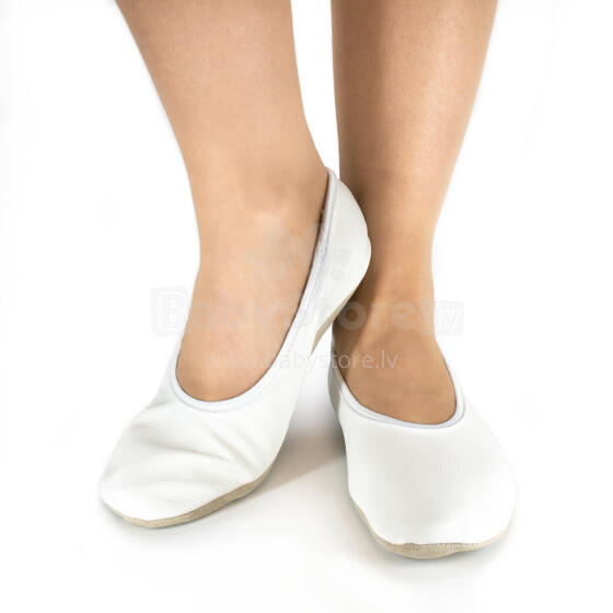 Bebe Basic Hip-Hop Gymnastics Shoes Art.SB120 White Barefoot võimlemissussid
