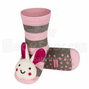 SOXO Baby Antislip 74934 - 4 Baby socks With rattle
