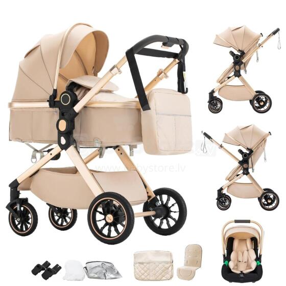 Shineey 3-in-1 Pushchair Buggy Art.U9-X Beige