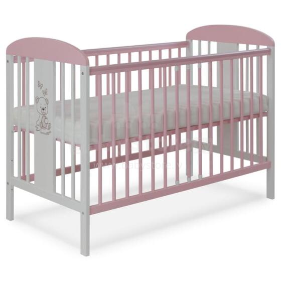 La Bebe™ Kids Wood Cot  Tomi 20 Art.64933 Pink Laste puidust võrevoodi 120x60 cm