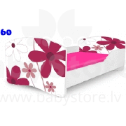 Nobi Flowers Стильная молодёжная  кровать с матрасом 144x74 см