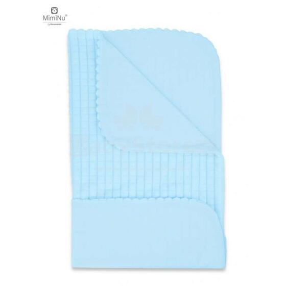 MimiNu Minky Kvadraciki Blue baby blanket