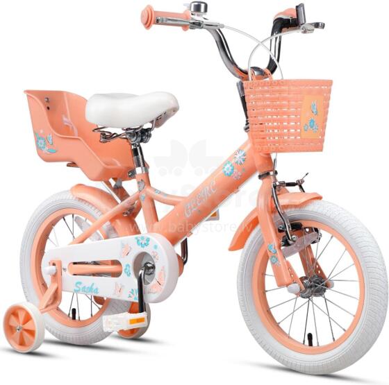 Glerc Kids Bike Wheels Collas 14'  Art.72708 Peach  Laste kaherattaline jalgratas lisaratastega