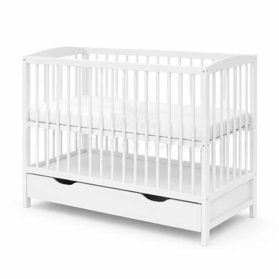 Elf Bed Arco Drawer Art.73281 White Puidust beebivoodi hoiuruumiga (120x60 cm)