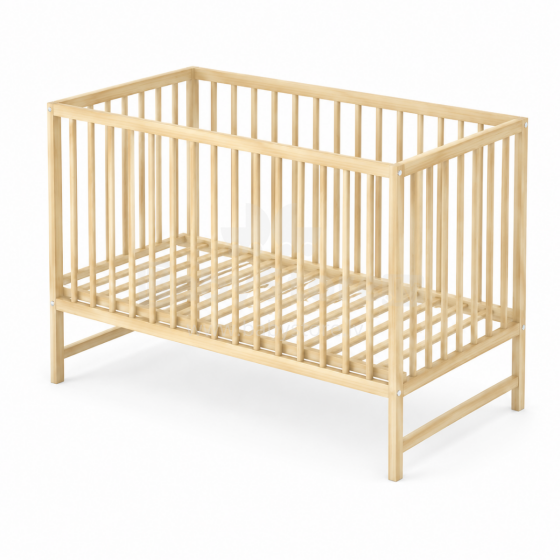 Elf Bed Arco Art.74243 Natural Puidust beebivoodi 120x60 cm