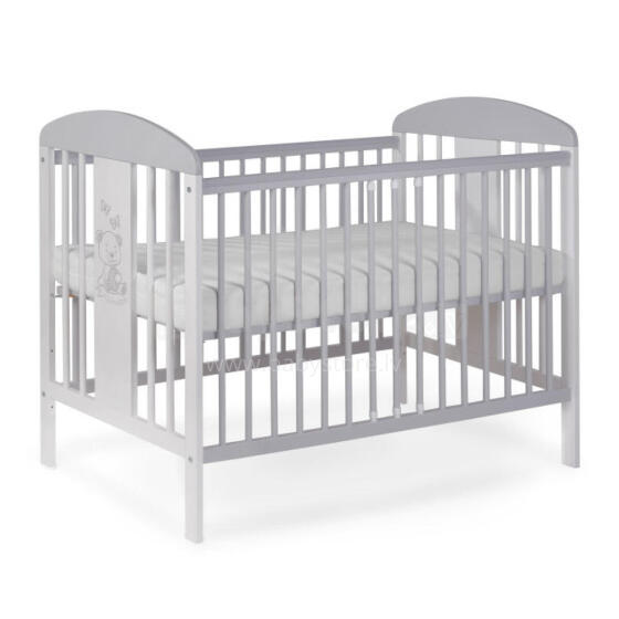 La Bebe™ Kids Wood Cot Tomi 20 Art.74492 Grey Laste puidust võrevoodi 120x60 cm