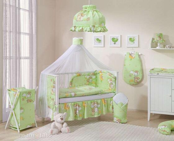 Mamo Tato Teddy Bears 2 Col.Green 70x140cm,60x120 cm