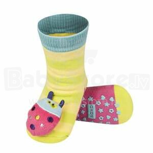 SOXO Baby Art.68032 - 5 AntiSlip ABS Infant socks with rattle